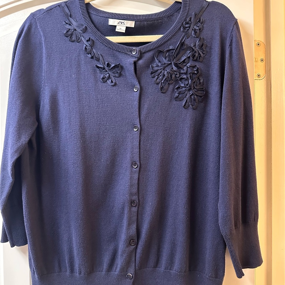 Anne Klein Classic Navy Cardigan